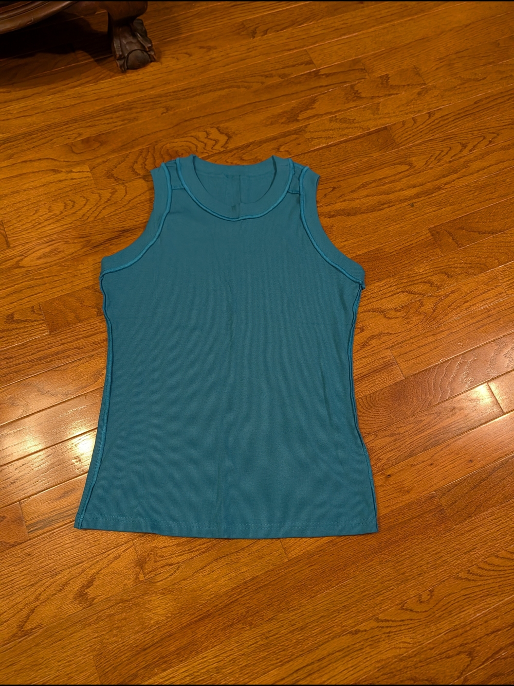 Sleeveless Teal Women’s Tank Top - Classic Crew Neck